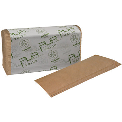 101377 PUR VALUE ECONO PAPER KRAFT MULTIFOLD TOWEL, 250/PKG 4000/CS)