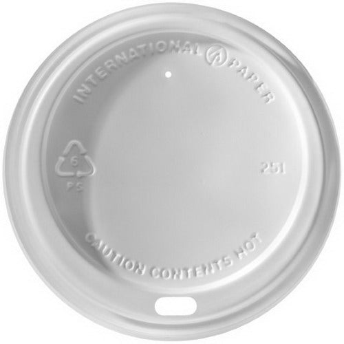 HOT CUP DOME LID, WHITE, 10oz - 24oz, 1200/cs