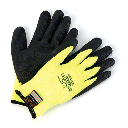 TAEKI 5 HI VIS WINTER GLOVES WITH LATEX COATING, MEDIUM