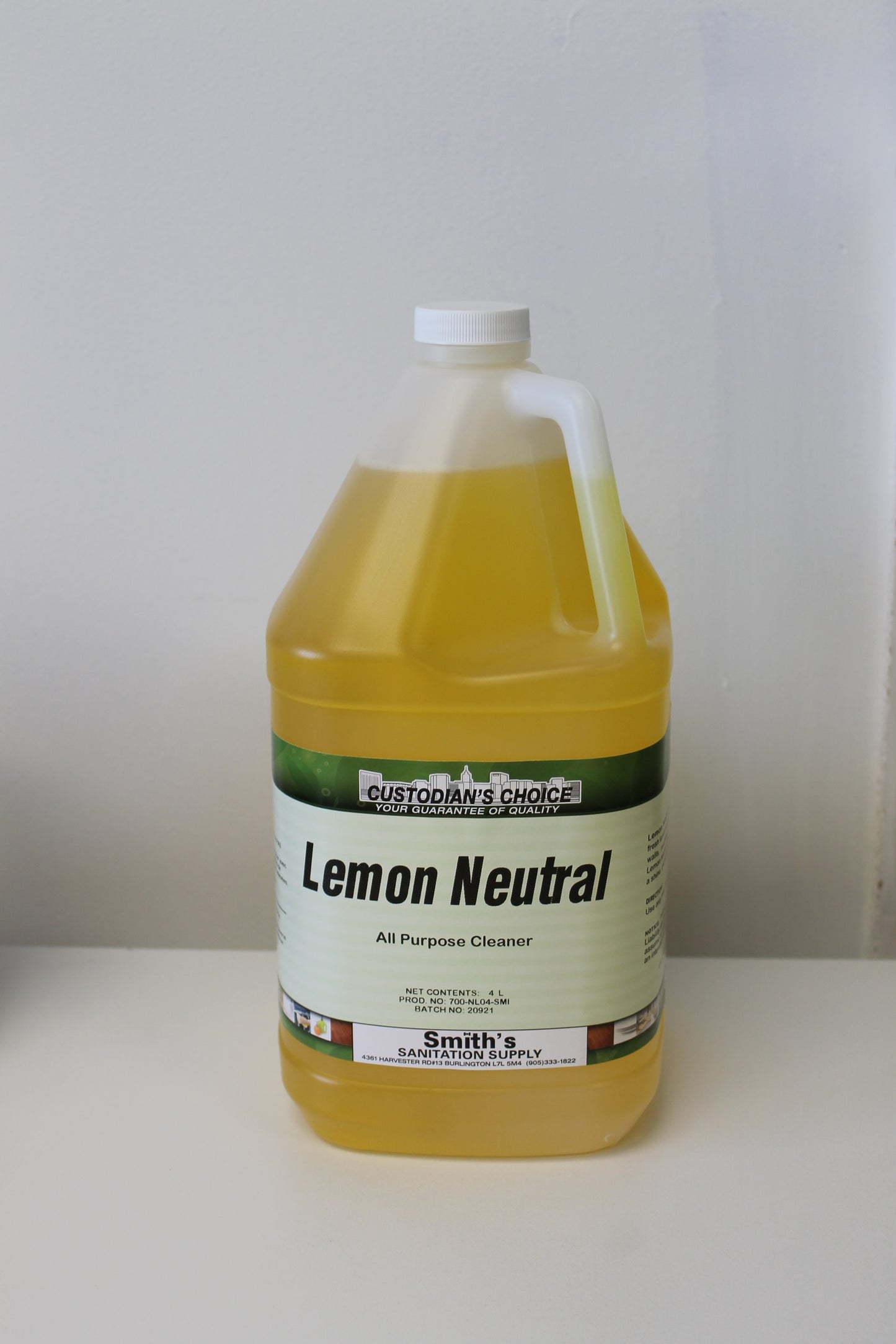 LEMON NEUTRAL CLEANER 4LCUSTODIAN'S CHOICE