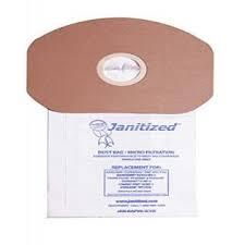 Janitized JAN-KAPV6-2(10) Paper Premium Replacement Commercial Vacuum Bag for Sanitaire, Tornado Pac-Vac, Koblenz, Tennant, Powr-Flite Backpack Vacuum Cleaners 10/PACK