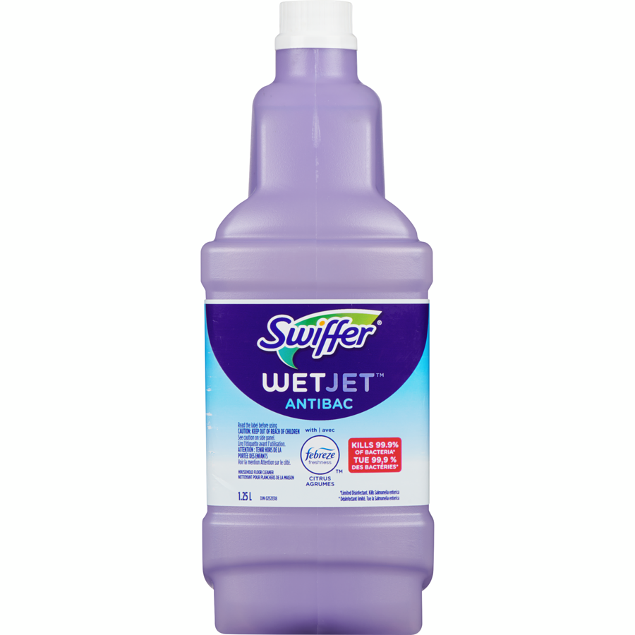 SWIFFER WETJET SOLUTION ANTI BACTERIAL CITRUS 4X1.25L/CS