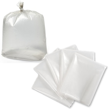 35 X 50 STRONG CLEAR GARBAGE BAGS, 125/cs