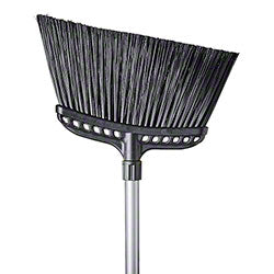 RUBBERMAID JUMBO SMOOTH SWEEP ANGLE BROOM, METAL HANDLE, BLACK