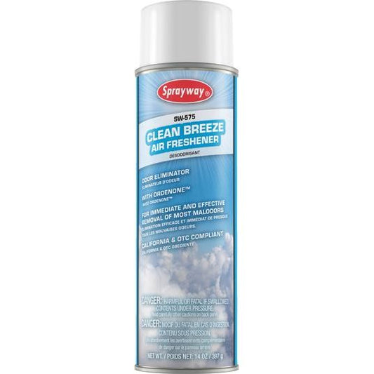 SPRAYWAY CLEAN BREEZE DEODORIZER 14oz